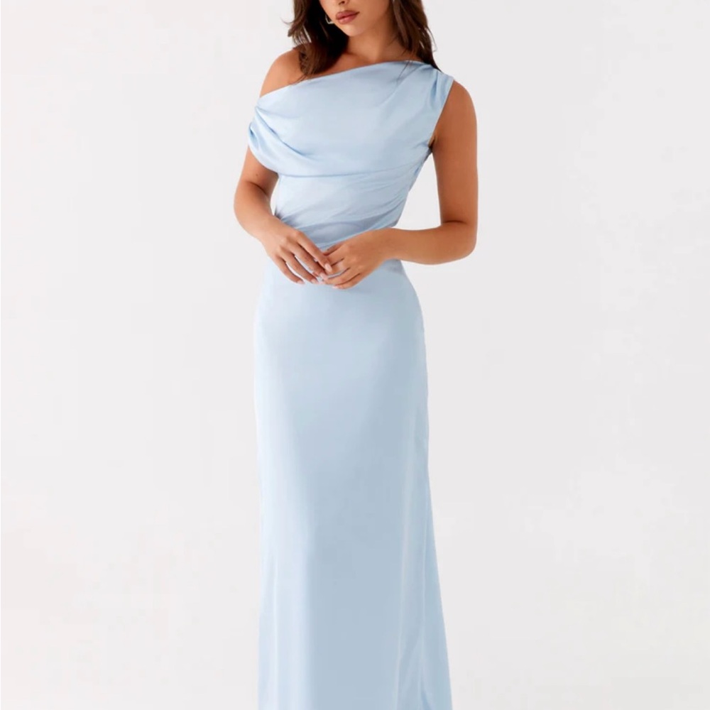 Peppermayo One Shoulder Light Blue Dress